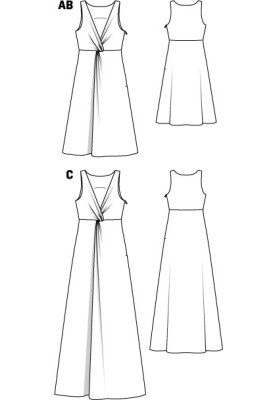 Pattern Wedding dress made of embroidered linen (Burda 3/2012, pattern number 108 C)