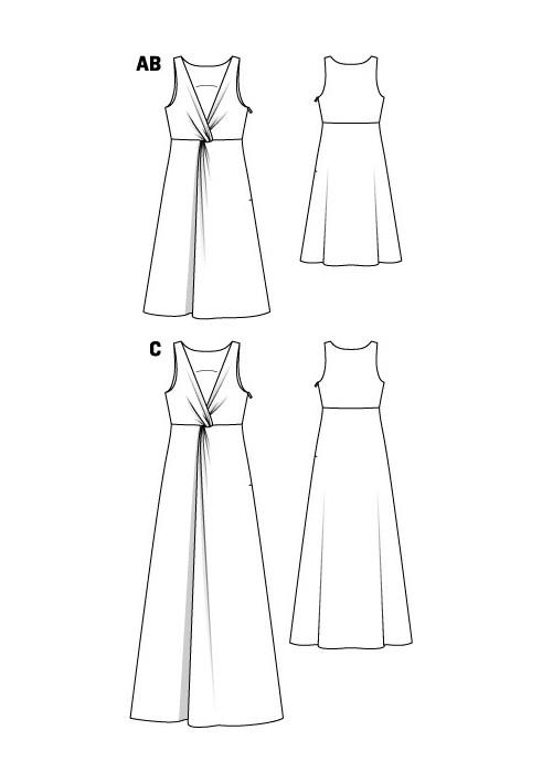 Pattern Wedding dress made of embroidered linen (Burda 3/2012, pattern number 108 C)