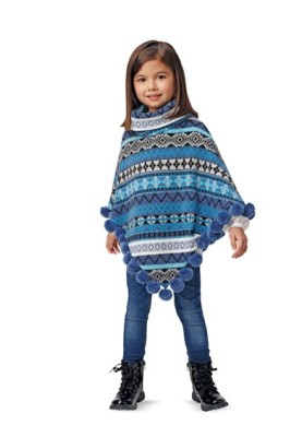 Pattern Poncho knitted with fringe decoration (Burda 2/2015, pattern number 9405 B)