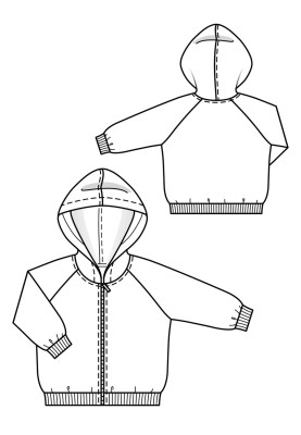 Pattern Knitted anorak with cuffs and elastic waistband (Burda 11/2019, pattern number 130)