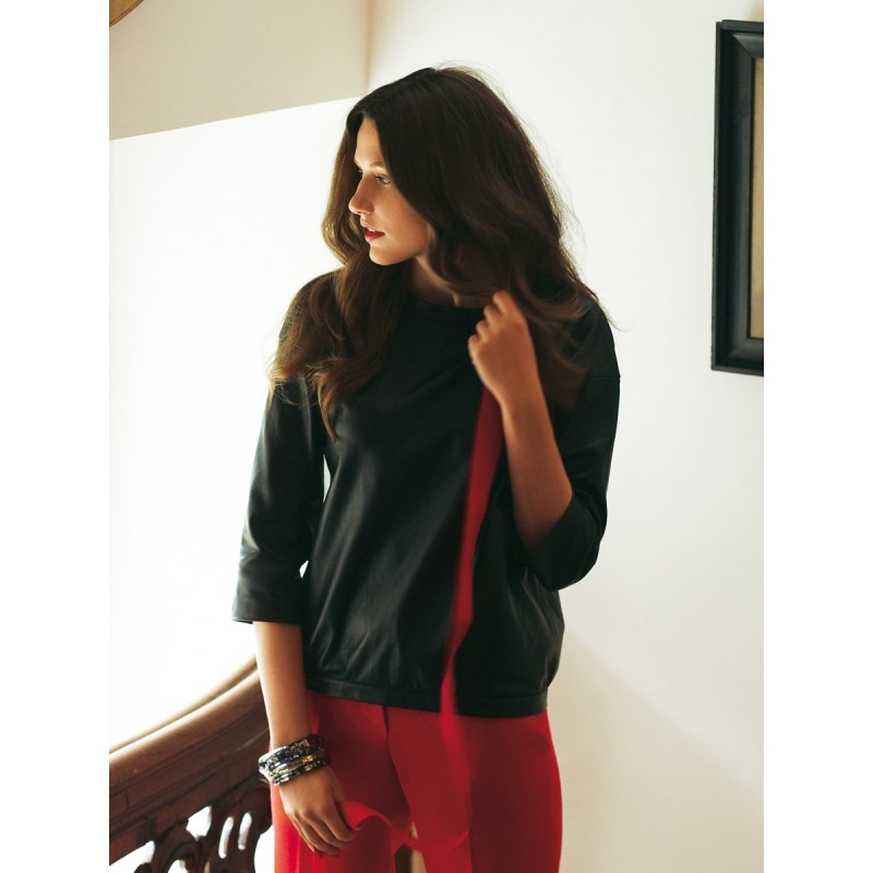 Выкройка Блузон кожаный...