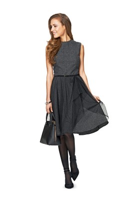 Pattern Wool dress with tulle skirt (Burda 2/2014, pattern number 6833 B)