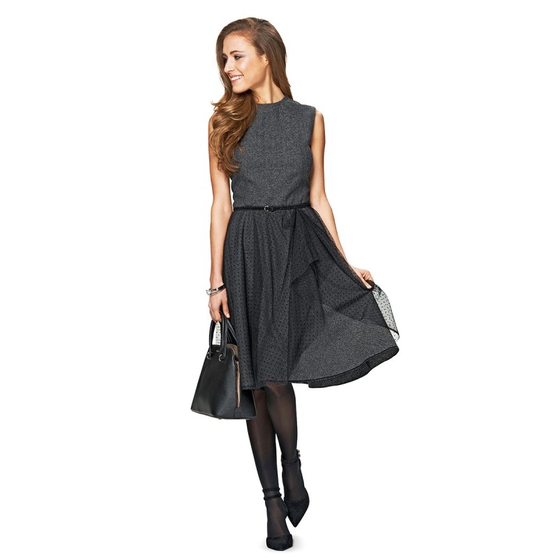 Pattern Wool dress with...