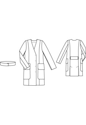 Pattern Dress-coat with removable belt (Burda 5/2012, pattern number 124)