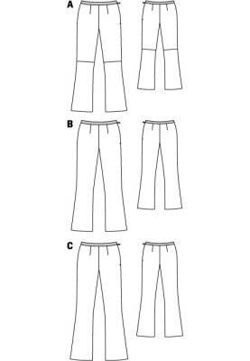 Викрійка Брюки розкльошені довжиною 7/8 (Burda 9/2012, № викрійки 110 B)