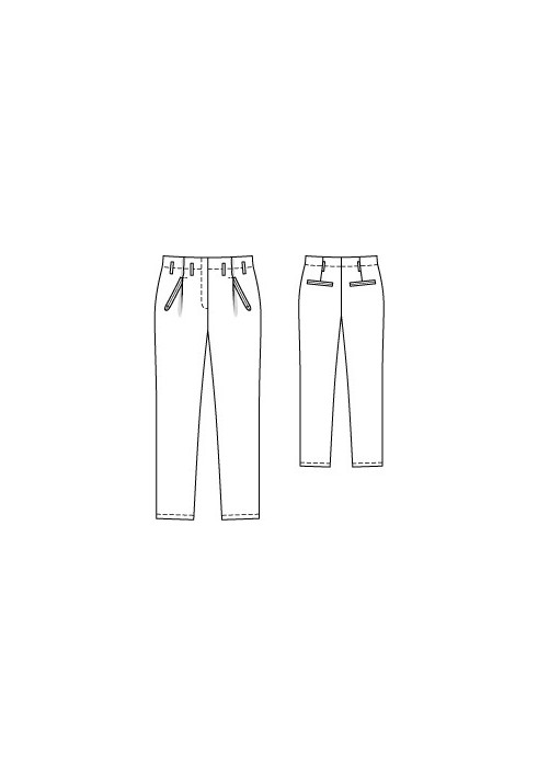 Pattern Corduroy trousers without a belt (Burda 11/2010, pattern number 143)