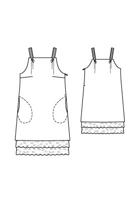 Pattern Summer dress with straps (Burda 7/2011, pattern number 129)