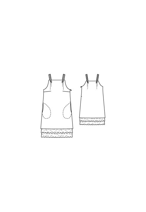 Pattern Summer dress with straps (Burda 7/2011, pattern number 129)