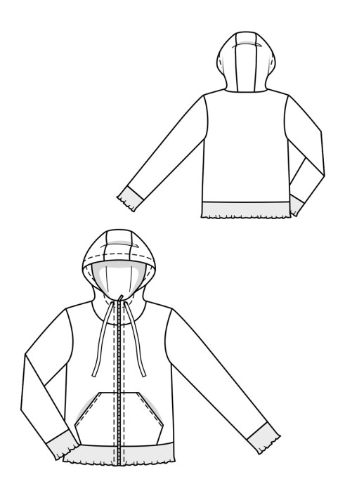 Выкройка Анорак бархатный с капюшоном (Burda 9/2020, № выкройки 113)