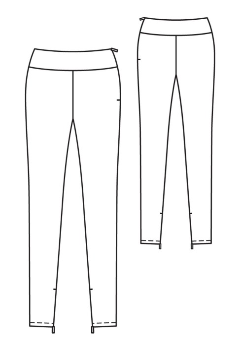 Pattern Pants of a narrow cut on a wide collar (Burda 11/2016, pattern number 127)