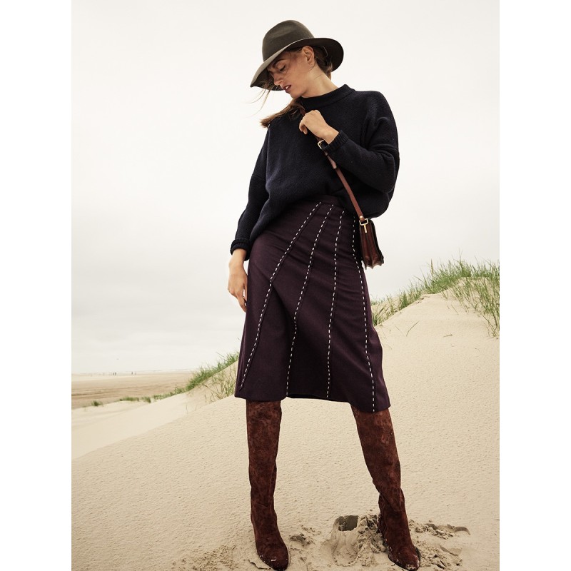 Pattern A-line skirt with...