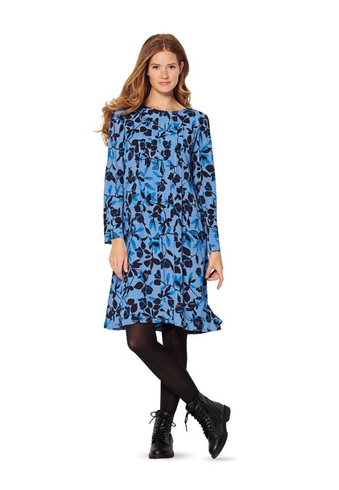 Pattern Dress with a flared cut with a belt (Burda 2/2020, pattern number 6162 B)