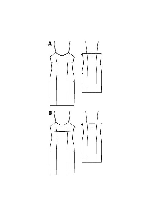 Pattern Bottom dress-cover with straps (Burda 4/2011, pattern number 109 B)