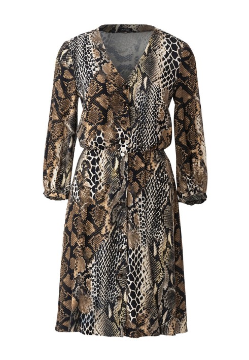 Pattern Shirt dress with animal print (Burda 1/2020, pattern number 6237 A)