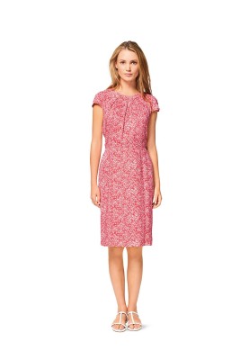 Pattern Dress with American armhole and pleated skirt (Burda 1/2017, pattern number 6521 A)