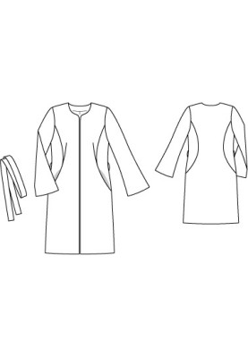 Pattern Coat of a fitted silhouette without a collar (Burda 12/2012, pattern number 117)