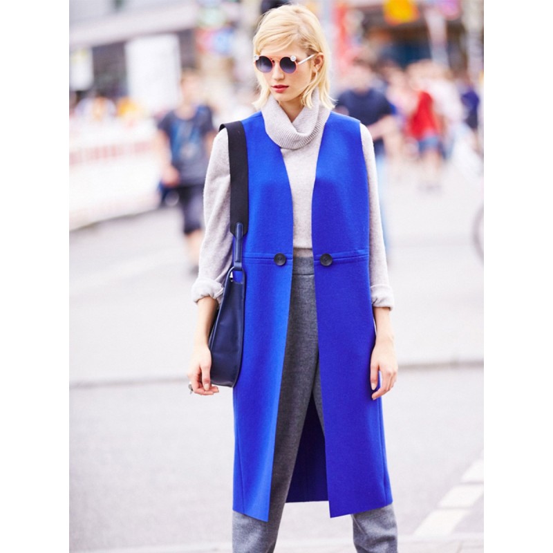 Pattern Vest maxi straight...