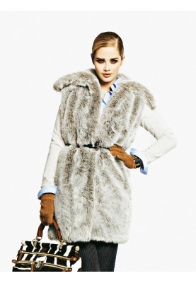 Pattern Fur vest with a wide collar (Burda 12/2011, pattern number 115)