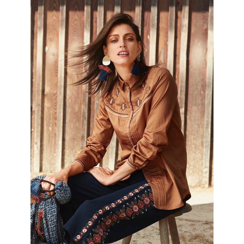 Pattern Shirt cut blouse...