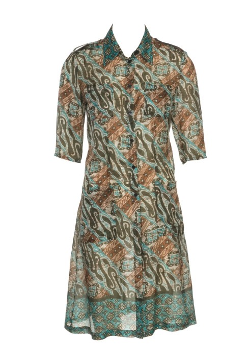 Pattern Batiste shirt dress with border (Burda 4/2011, pattern number 106)