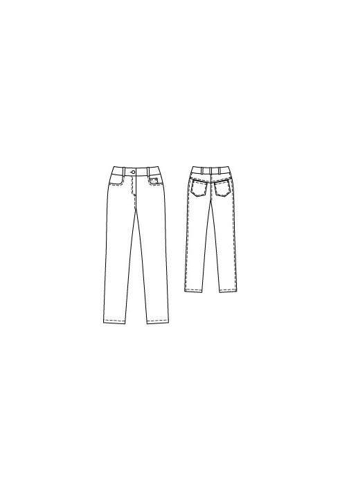 Pattern Slim fit jeans with five pockets (Burda 4/2010, pattern number 120)