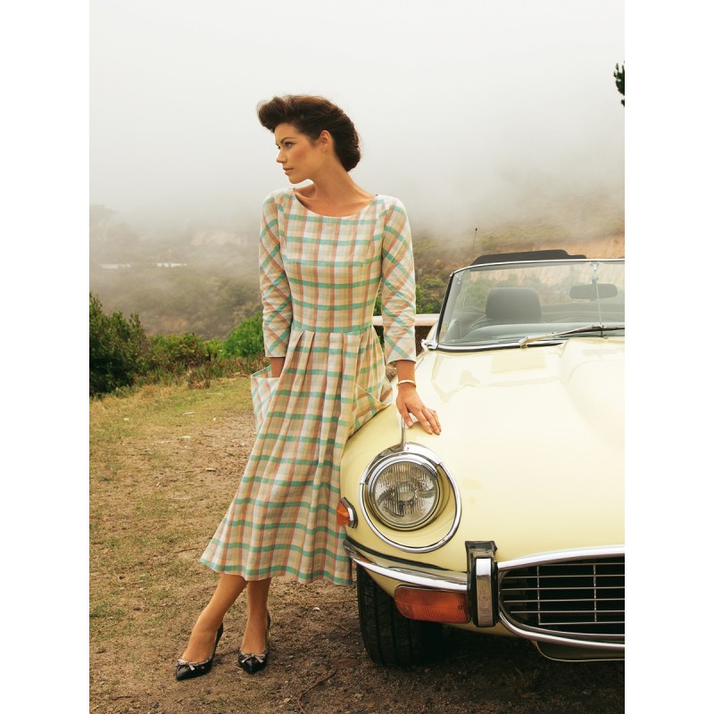 Pattern Linen dress in the...