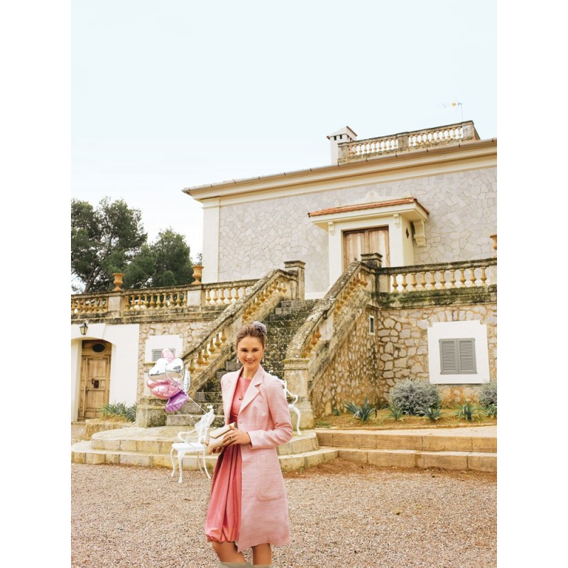 Pattern Silk coat with a...