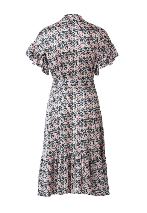 Pattern Shirt dress with lush frills and stand-up collar (Burda 1/2020, pattern number 6240 B)