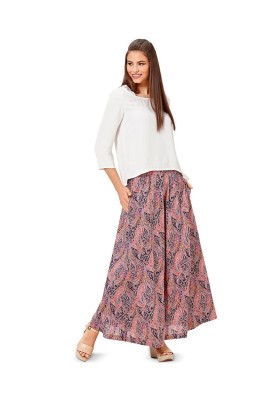 Pattern Woolen skirt on an elastic belt (Burda 2/2016, pattern number 6586 B)