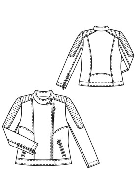 Выкройка Замшевый жакет в байкерском стиле (Burda 8/2017, № выкройки 127 A)
