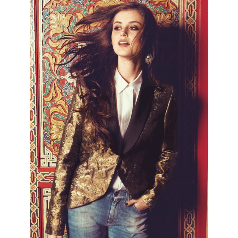 Pattern Tuxedo jacket with...