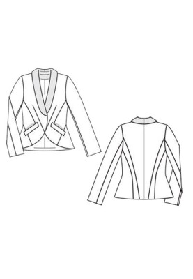 Pattern Tuxedo jacket with shawl collar (Burda 11/2011, pattern number 110)