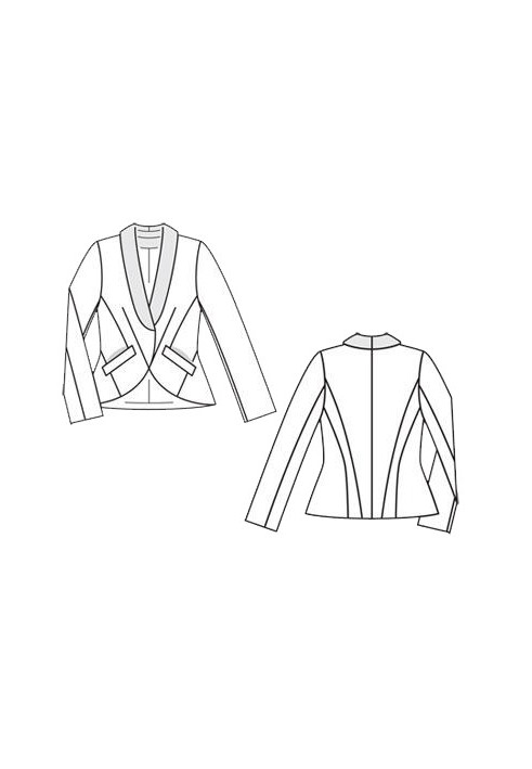 Pattern Tuxedo jacket with shawl collar (Burda 11/2011, pattern number 110)