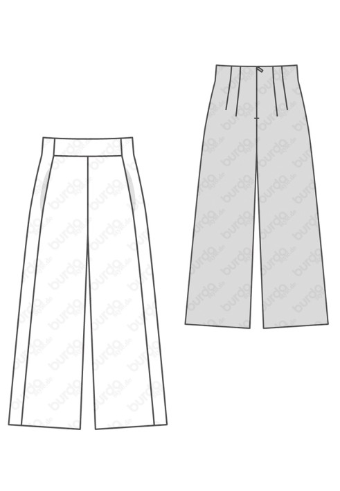 Pattern High rise culottes (Burda 2/2016, pattern no. 6573 B)