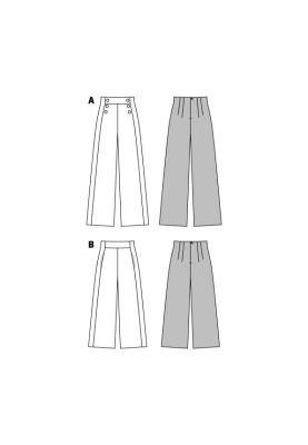 Pattern High rise culottes (Burda 2/2016, pattern no. 6573 B)