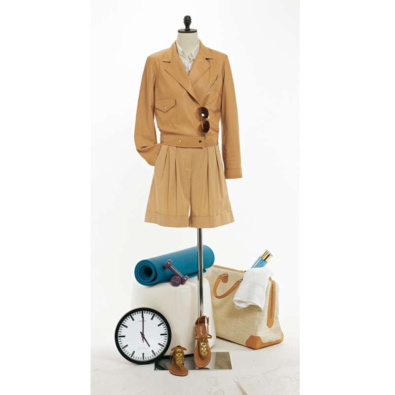 Pattern Leather jacket with...