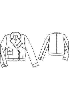 Pattern Leather jacket with asymmetric fastening (Burda 2/2010, pattern number 130)