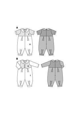 Pattern Overalls with a turn-down collar (Burda 2/2016, pattern number 9369 A)