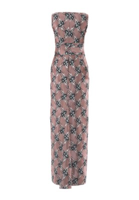 Pattern Maxi dress with a wide sewn-in belt (Burda 1/2018, pattern no. 6441 B)