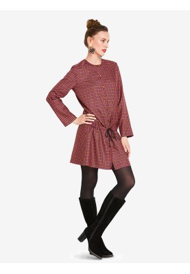 Pattern Shirt cut dress with drawstring below the waist line (Burda 2/2018, pattern number 6353 B)