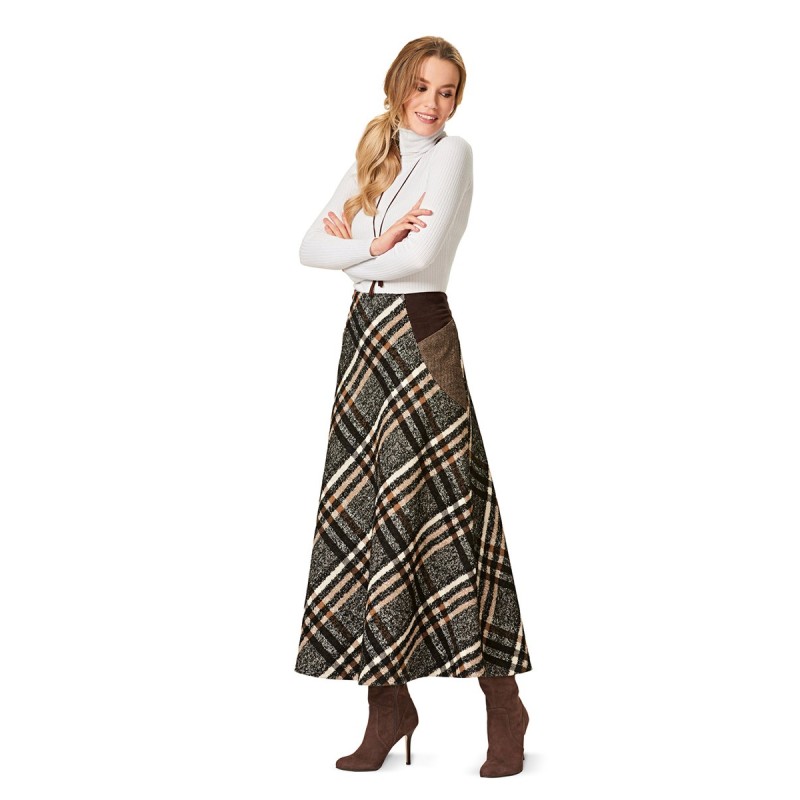Pattern Midi skirt with...