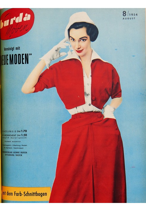 Викрійка Жакет в стилі new look з Burda Moden 8/1954 (Burda 4/2019, № викрійки 122)