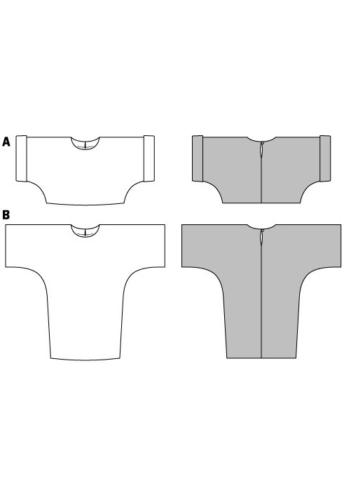 Выкройка Туника из тонкого искусственного меха (Burda 2/2014, № выкройки 6850 B)