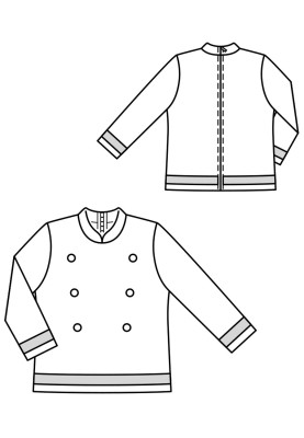 Pattern Jacket for a Firefighter costume (Burda 1/2019, pattern number 132 B)