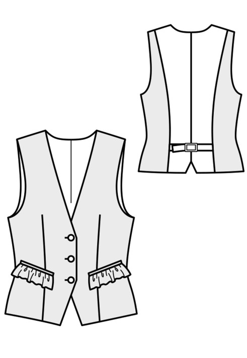 Pattern Vest of classic cut in men's style (Burda 8/2018, pattern number 105)