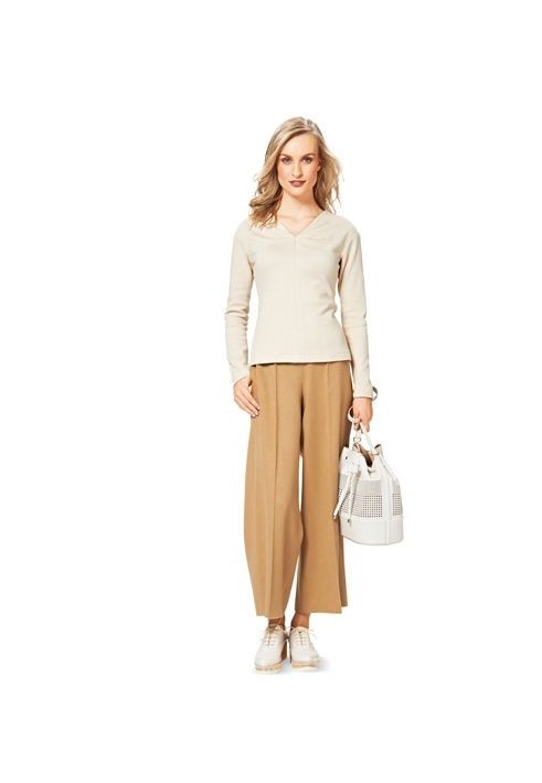 Pattern 7/8 wide-cut trousers (Burda 2/2015, pattern number 6701 B)