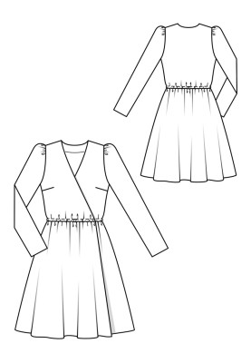 Pattern Dress cut-off with smell effect (Burda 9/2020, pattern number 107)