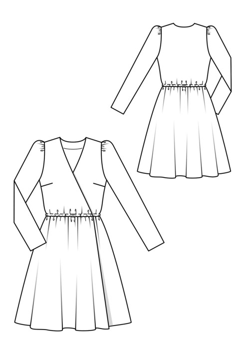 Pattern Dress cut-off with smell effect (Burda 9/2020, pattern number 107)