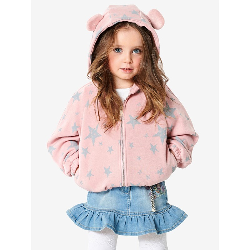 Pattern Fleece jacket with...