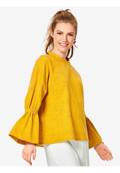 Pattern Simple cut pullover with wide frills (Burda 2/2019, pattern number 6254 A)